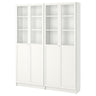 BILLY / OXBERG bookcase, white, 160x30x202 cm