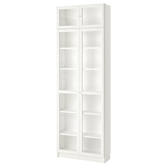 BILLY / OXBERG bookcase, white, 80x30x237 cm