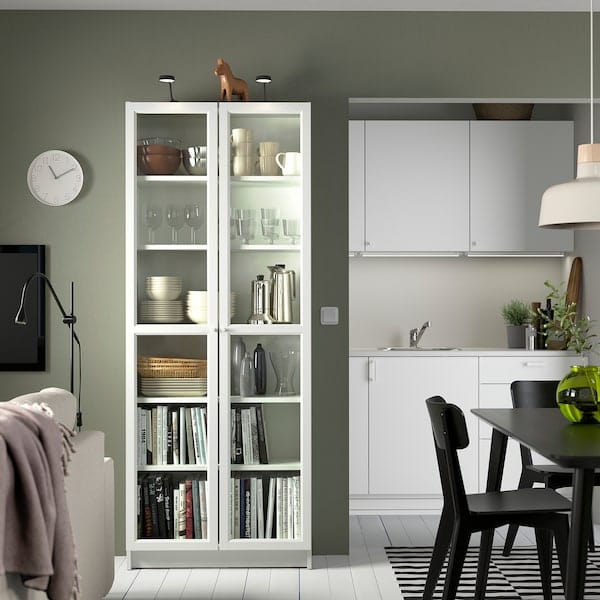Ikea BILLY / OXBERG - Bookcase, white, 80x30x202 cm