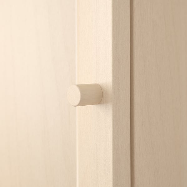 BILLY / OXBERG - Bookcase with door, birch effect,40x30x106 cm