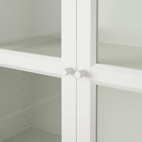 BILLY / OXBERG bookcase with glass-doors, white/glass, 80x41x202 cm