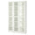 BILLY / OXBERG bookcase with glass-doors, white, 120x30x202 cm