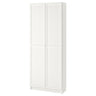 BILLY / OXBERG bookcase with doors, white, 80x30x202 cm