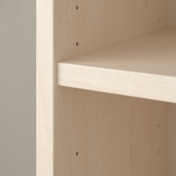 BILLY / OXBERG - Bookcase with doors, birch effect,80x30x202 cm