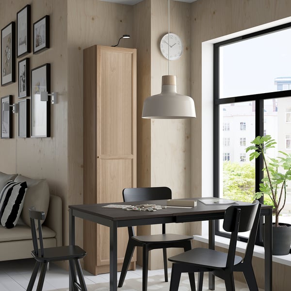 BILLY / OXBERG - BILLY / OXBERG Bookcase with doors, oak effect, 40x30x202 cm