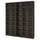 BILLY / OXBERG - Bookcase with glass doors/elem suppl, dark brown oak effect,200x30x237 cm