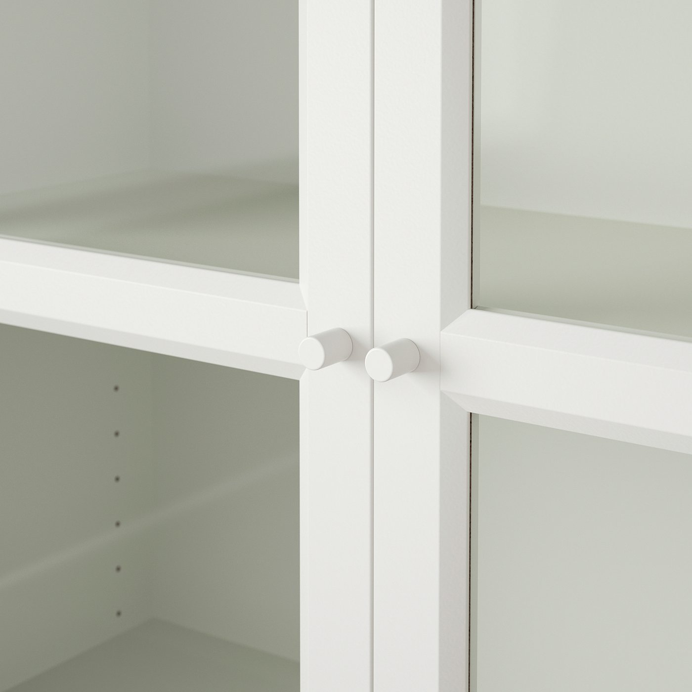 BILLY / OXBERG bookcase with panel/glass doors, white/glass, 160x30x202 cm