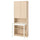 BILLY / OXBERG - Bookcase with desk, birch/white effect,80x202 cm