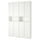 BILLY / OXBERG bookcase w height extension ut/drs, white, 160x30x237 cm
