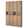 BILLY / OXBERG - BILLY / OXBERG Bookcase w height extension ut/drs, oak effect, 160x30x237 cm