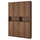 BILLY / OXBERG - BILLY / OXBERG Bookcase w height extension ut/drs, brown walnut effect, 160x30x237 cm