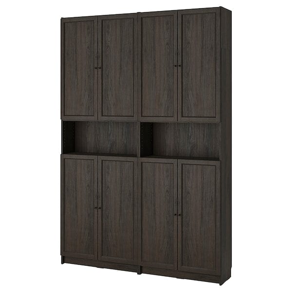 Ikea BILLY / OXBERG - Bookcase/top/top element, dark brown oak effect,160x30x237 cm