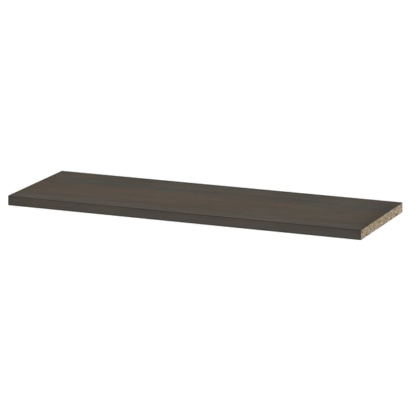 BILLY - Shelf, dark brown oak effect,76x26 cm