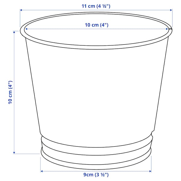 Ikea BINTJE - Plant pot, galvanised, 9 cm