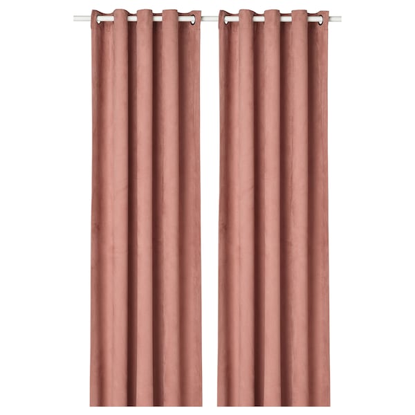 BIRTNA - Blackout curtain, 2 sheets, pale pink,145x300 cm ,