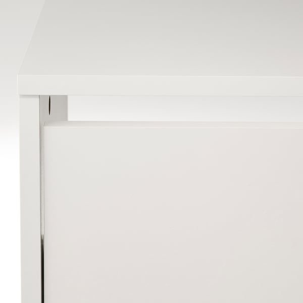 BISSA shoe cabinet with 2 compartments, white, 49x28x93 cm