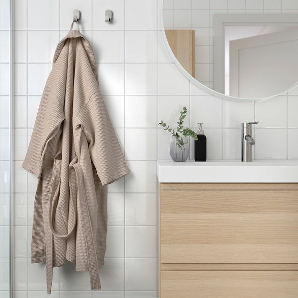 BJÄLVEN - Bath robe, beige, L/XL