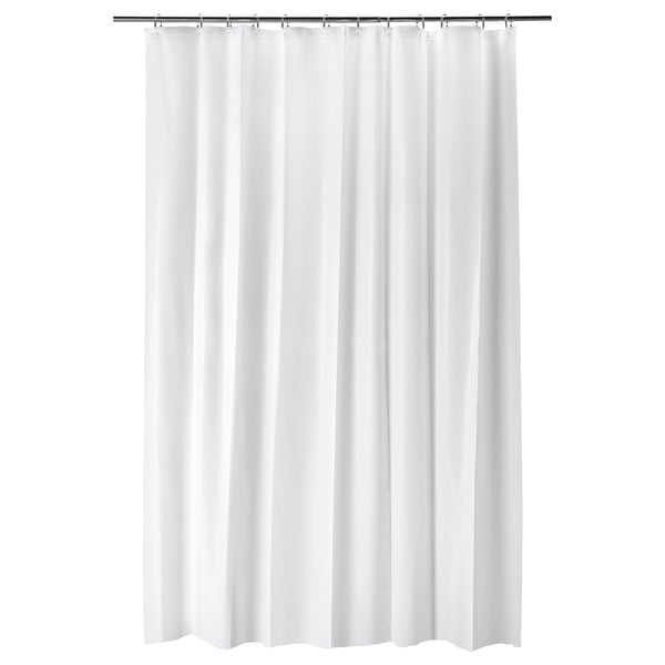 BJÄRSEN shower curtain, white, 180x200 cm