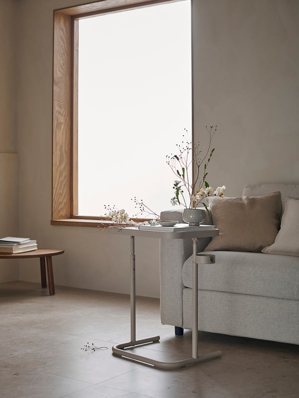 BJÖRKÅSEN laptop stand, beige, 46x65x35 cm