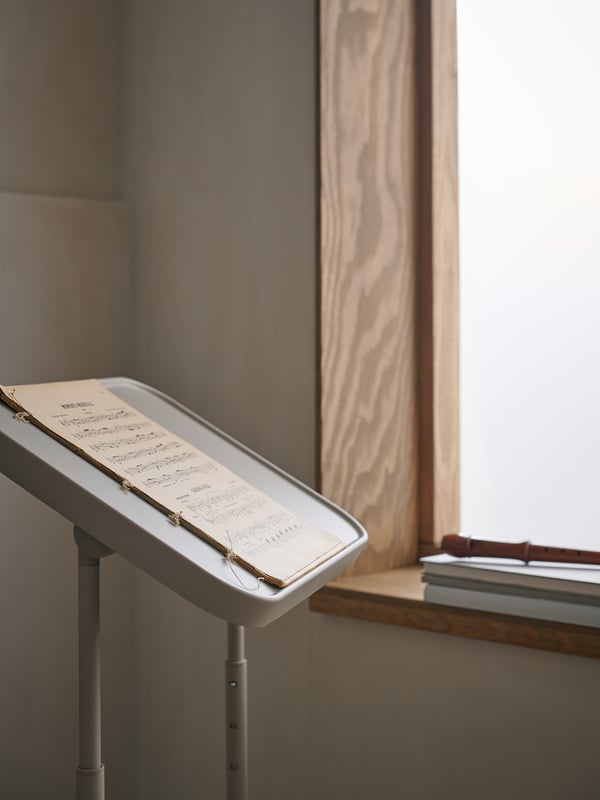 BJÖRKÅSEN laptop stand, beige, 46x65x35 cm