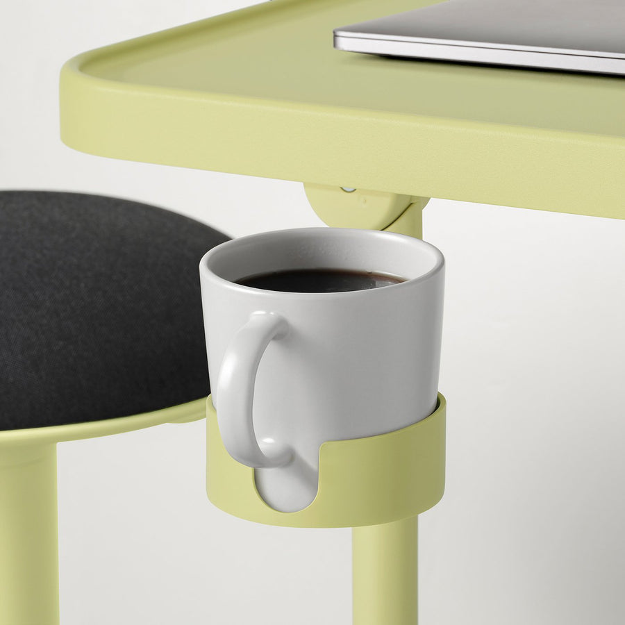 BJÖRKÅSEN laptop stand, yellow-green, 46x65x35 cm