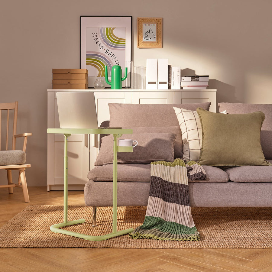 BJÖRKÅSEN laptop stand, yellow-green, 46x65x35 cm
