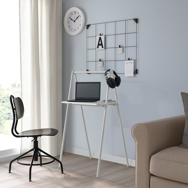 BJÖRKÅSEN - Folding table, white, 59x35 cm