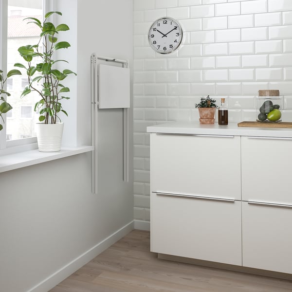 BJÖRKÅSEN - Folding table, white, 59x35 cm