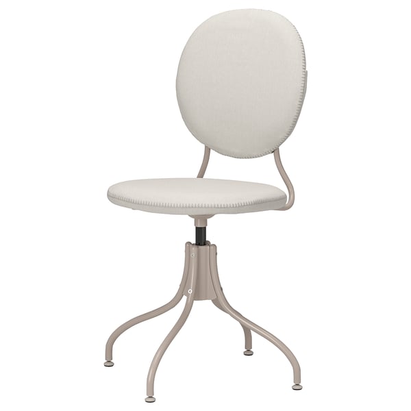 BJÖRKBERGET swivel chair, Idekulla beige, 43x93x59 cm
