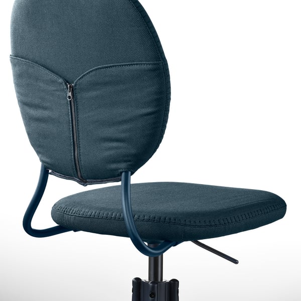 BJÖRKBERGET swivel chair, Idekulla blue, 58 cm
