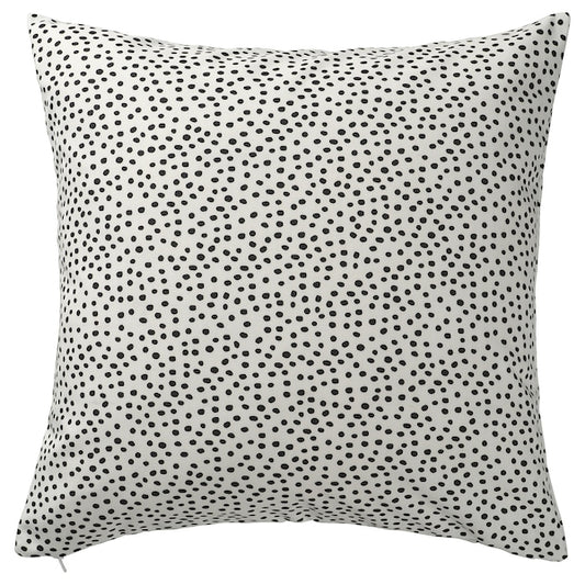 BJÖRKGRÅMAL - Cushion cover, white/black, 50x50 cm