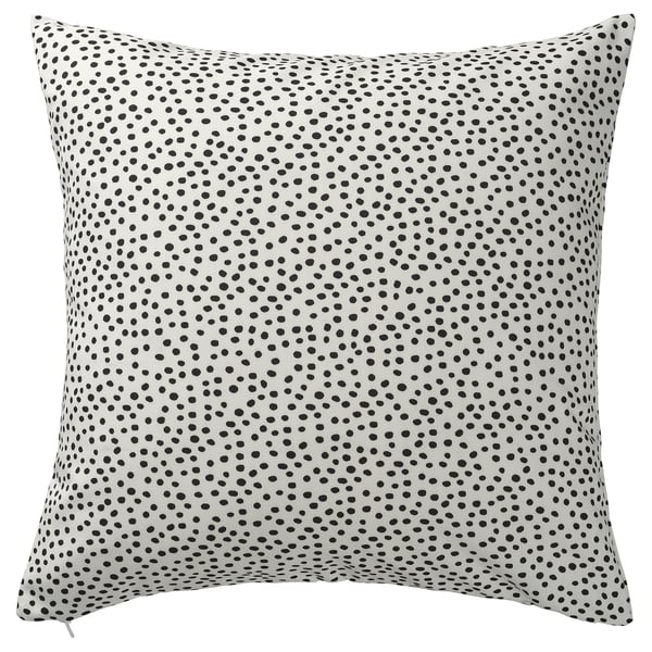 BJÖRKGRÅMAL cushion cover, white/black, 50x50 cm