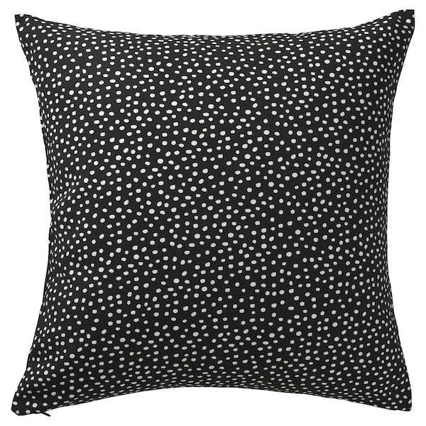 BJÖRKGRÅMAL - Cushion cover, black/white, 50x50 cm