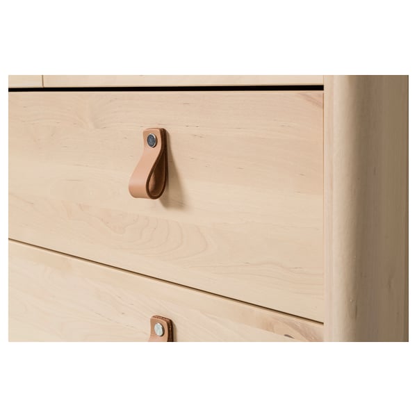BJÖRKSNÄS chest of 5 drawers, birch, 90x47x90 cm