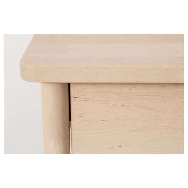 BJÖRKSNÄS bedside table, birch, 48x38 cm