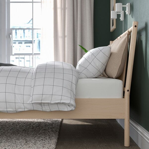 Ikea BJÖRKSNÄS - Bed frame, birch/ birch veneer/Lindbåden, 140x200 cm