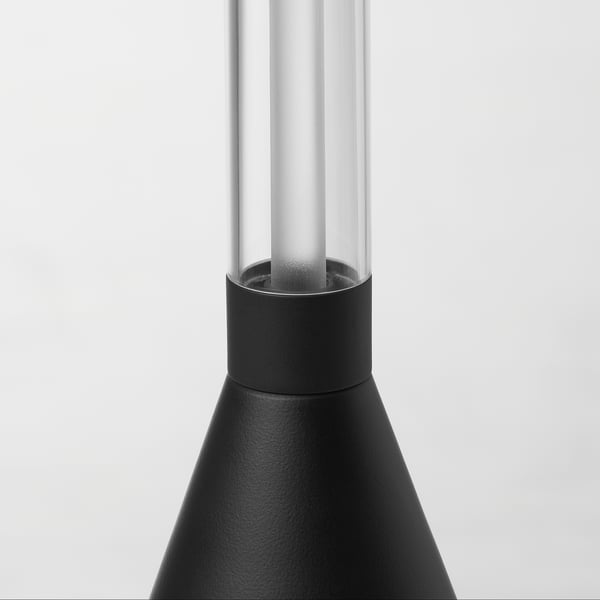BJÖRKSPIREA - LED decoration lighting, black tube-shaped