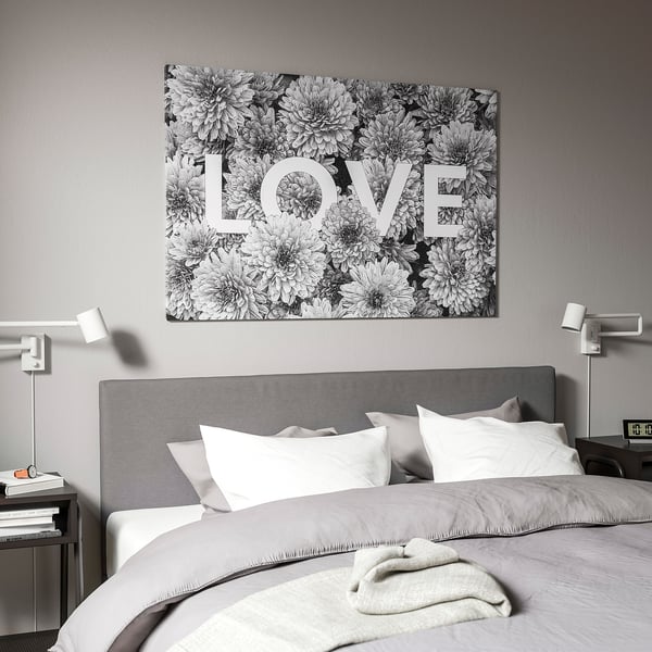 BJÖRKSTA picture, flower love, 118x78 cm