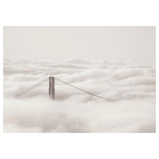 Ikea BJÖRKSTA - Canvas, bridge and clouds, 200x140 cm