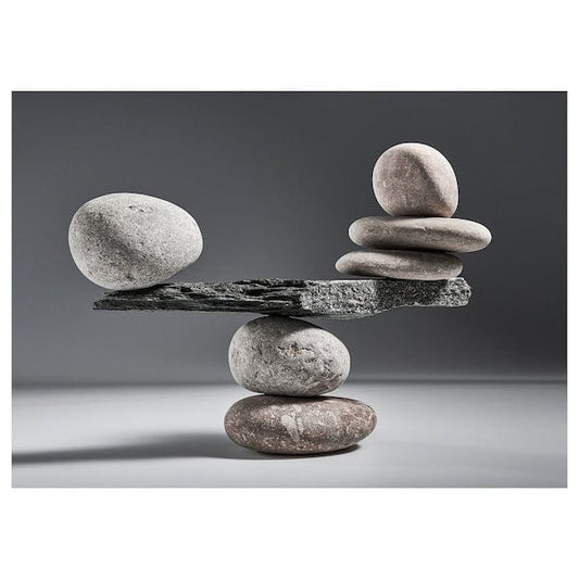 Ikea BJÖRKSTA - Canvas, balancing rocks, 140x100 cm