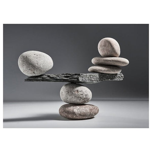 BJÖRKSTA picture, balanced rocks, 140x100 cm