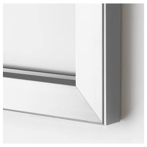 BJÖRKSTA frame, aluminium-colour, 78x118 cm