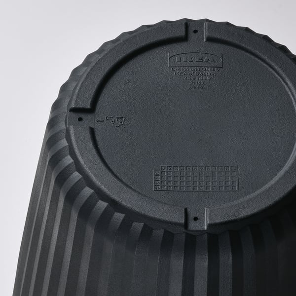 BJÖRNBAMBU - BJÖRNBAMBU Plant pot, in/outdoor dark grey, 32 cm