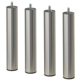 BJORLI leg, stainless steel colour, 20 cm, 4 pack