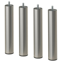 BJORLI leg, stainless steel colour, 20 cm, 4 pack