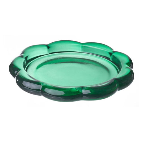 BLADFÅGEL candle dish, green, 11 cm