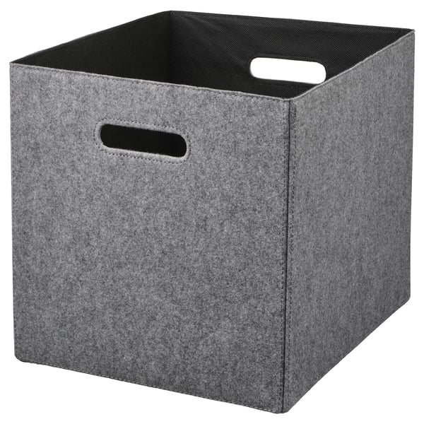 BLÄDDRA box, grey, 33x38x33 cm