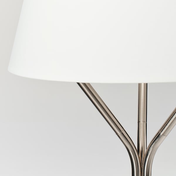 BLÄNKFYR - Floor lamp, nickel-plated