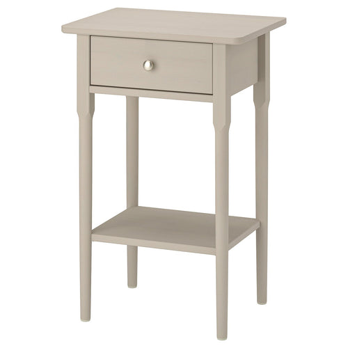 BLÄSTÅSEN bedside table, grey-beige, 50x37x76 cm