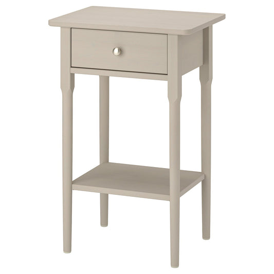 BLÄSTÅSEN bedside table, grey-beige, 29x10x27 cm